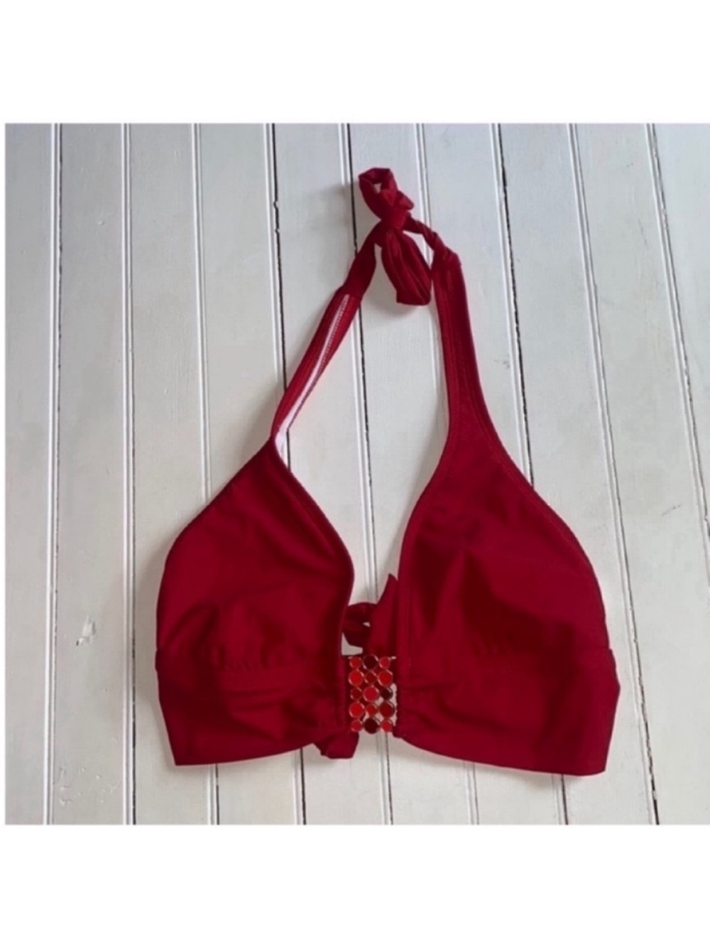 2Bamboo Y2K Bikini Top Red Size L/XL